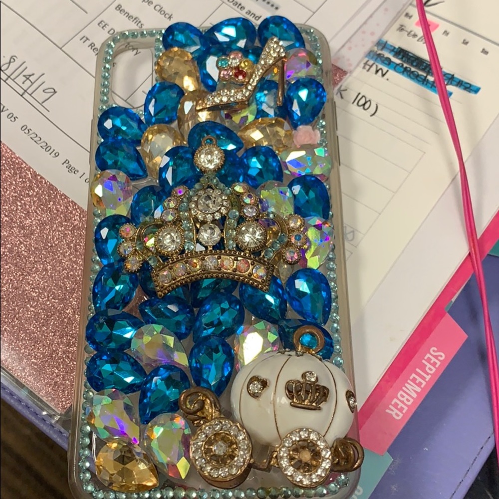 Iphone xs max glitter bling princess case